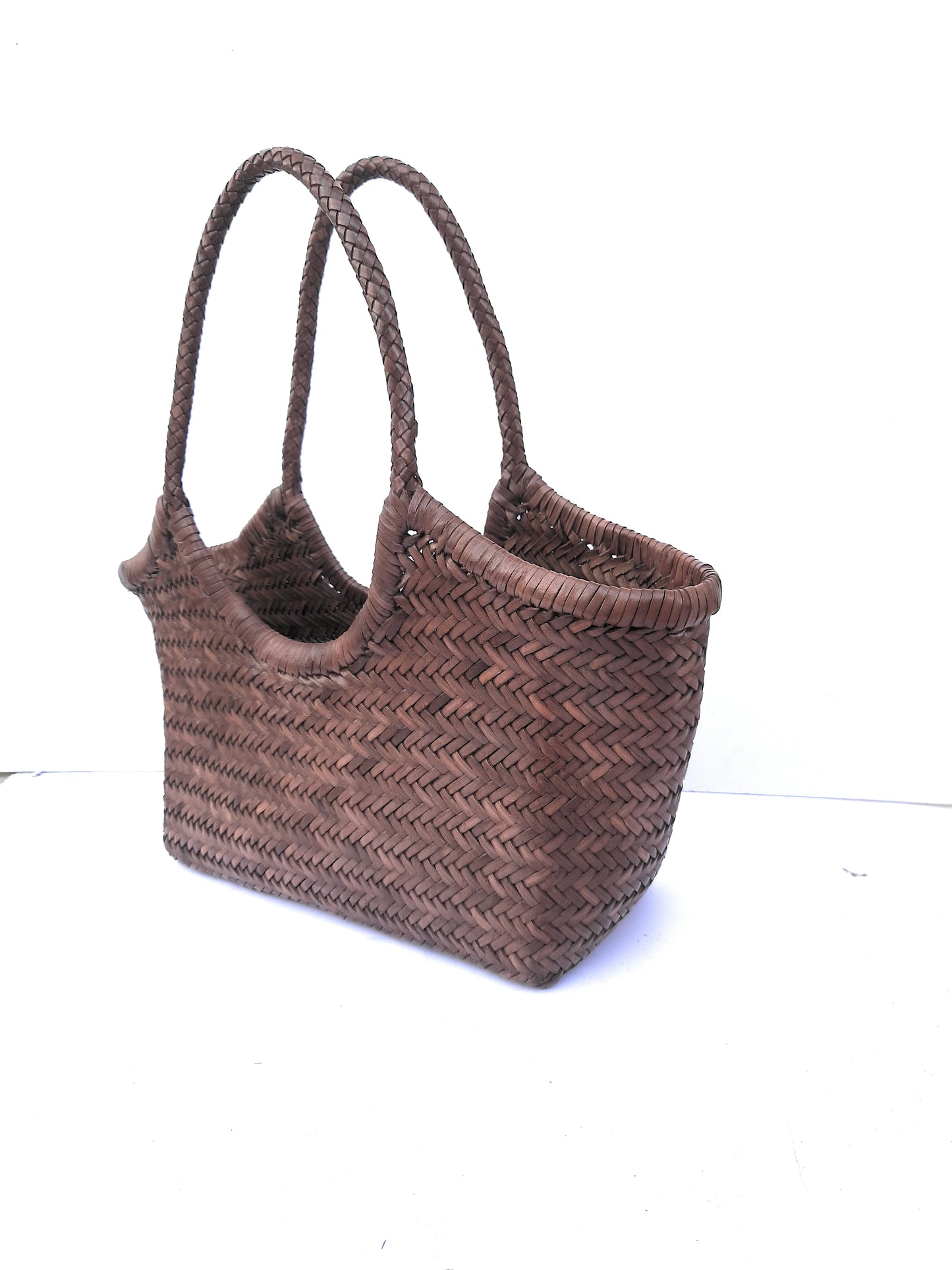 Handgewebte Hobo-Tasche aus echtem Leder für Damen – MONALISA – T'MORRO