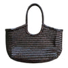 Genuine Leather Hand Woven Ladies Hobo Bag - MONALISA - DARK BROWN