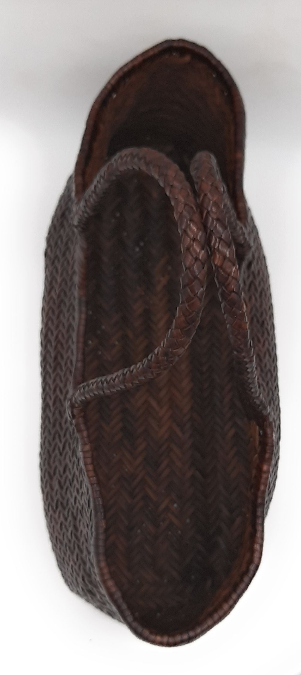 Echtleder handgewebte Hobo-Tasche für Damen - MONALISA - DUNKELBRAUN