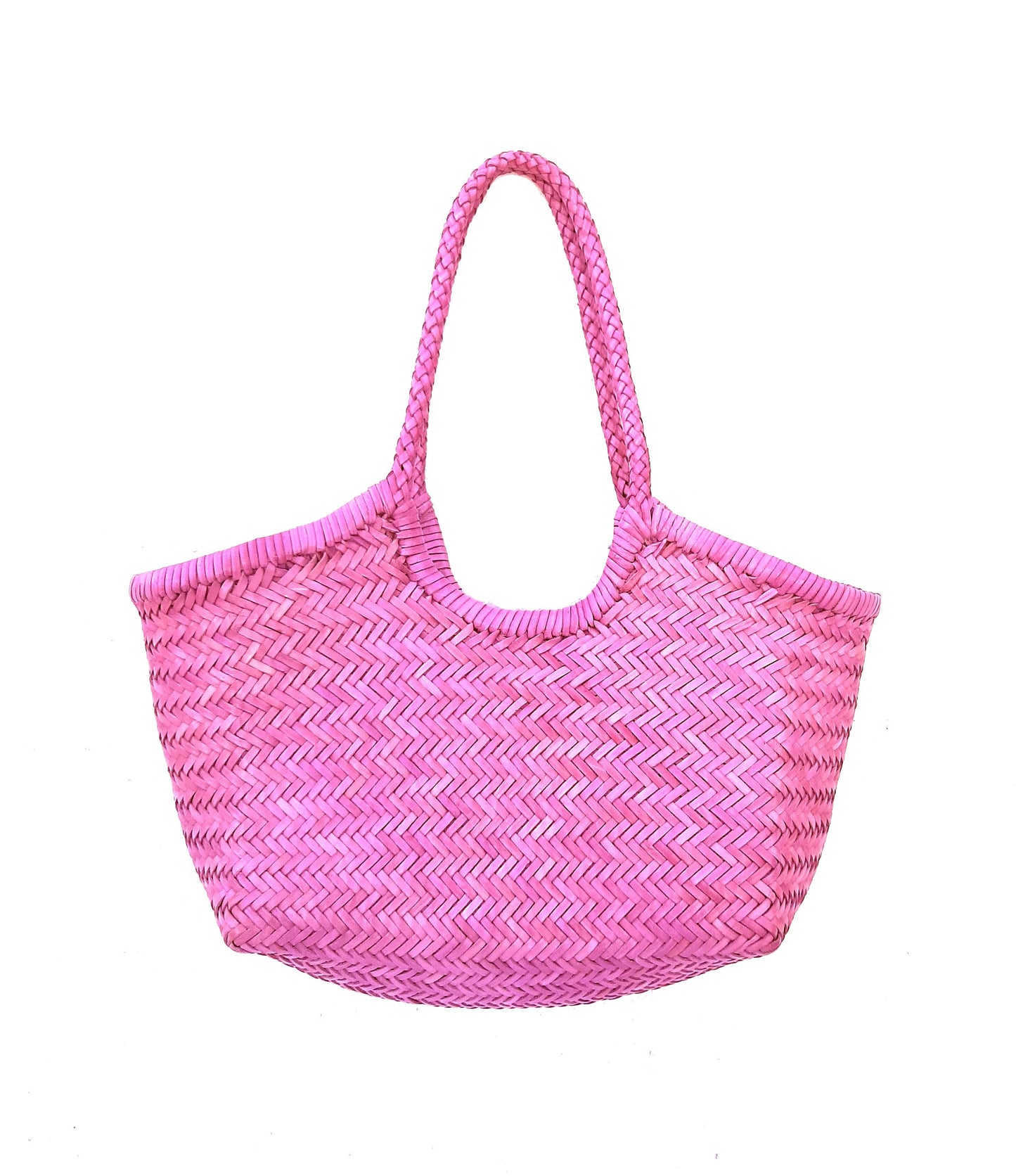 Genuine Leather Hand Woven Ladies Hobo Bag - MONALISA - LILAC