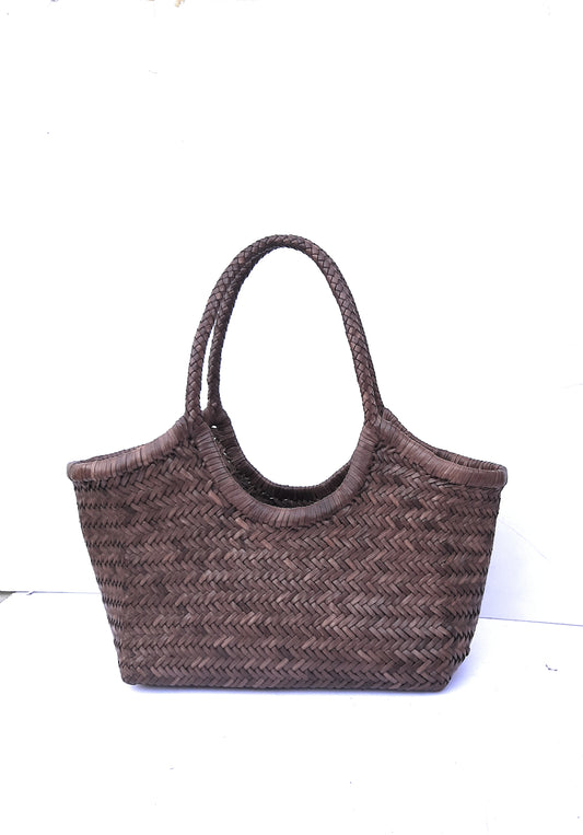 Genuine Leather Hand Woven Ladies Hobo Bag - MONALISA - T'MORRO