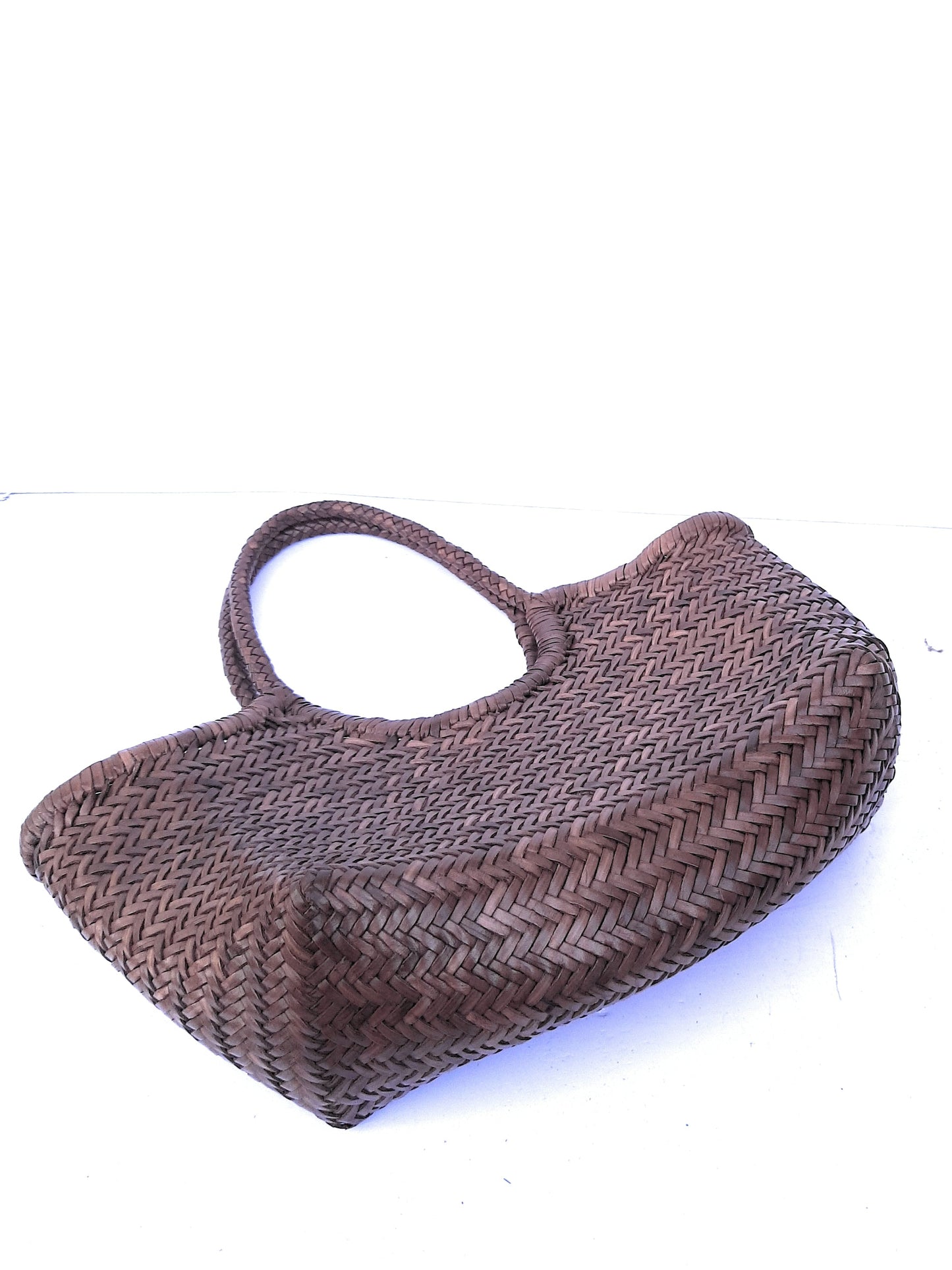 Handgewebte Hobo-Tasche aus echtem Leder für Damen – MONALISA – T'MORRO