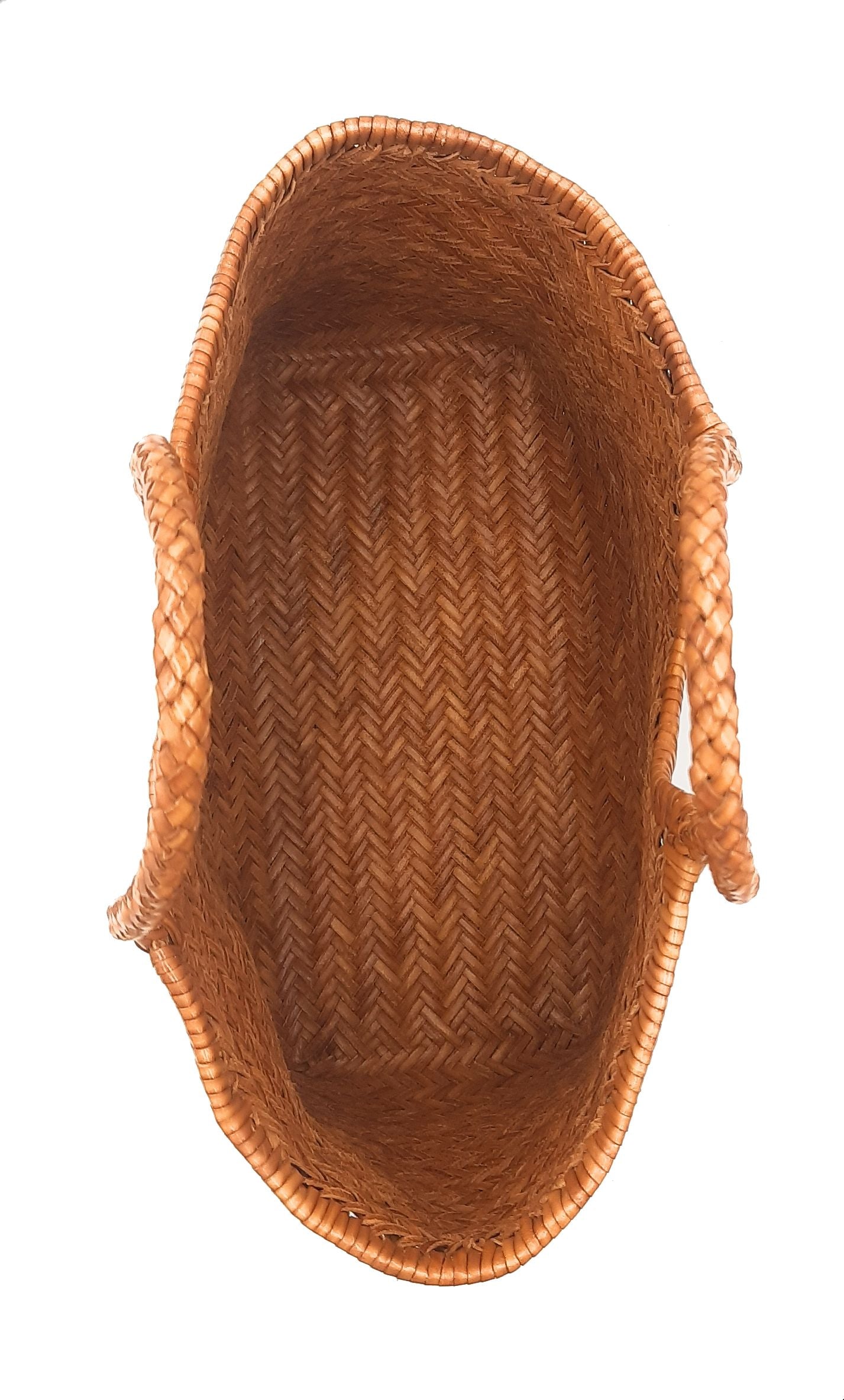 Echtleder handgewebte Hobo-Tasche für Damen - MONALISA - TAN