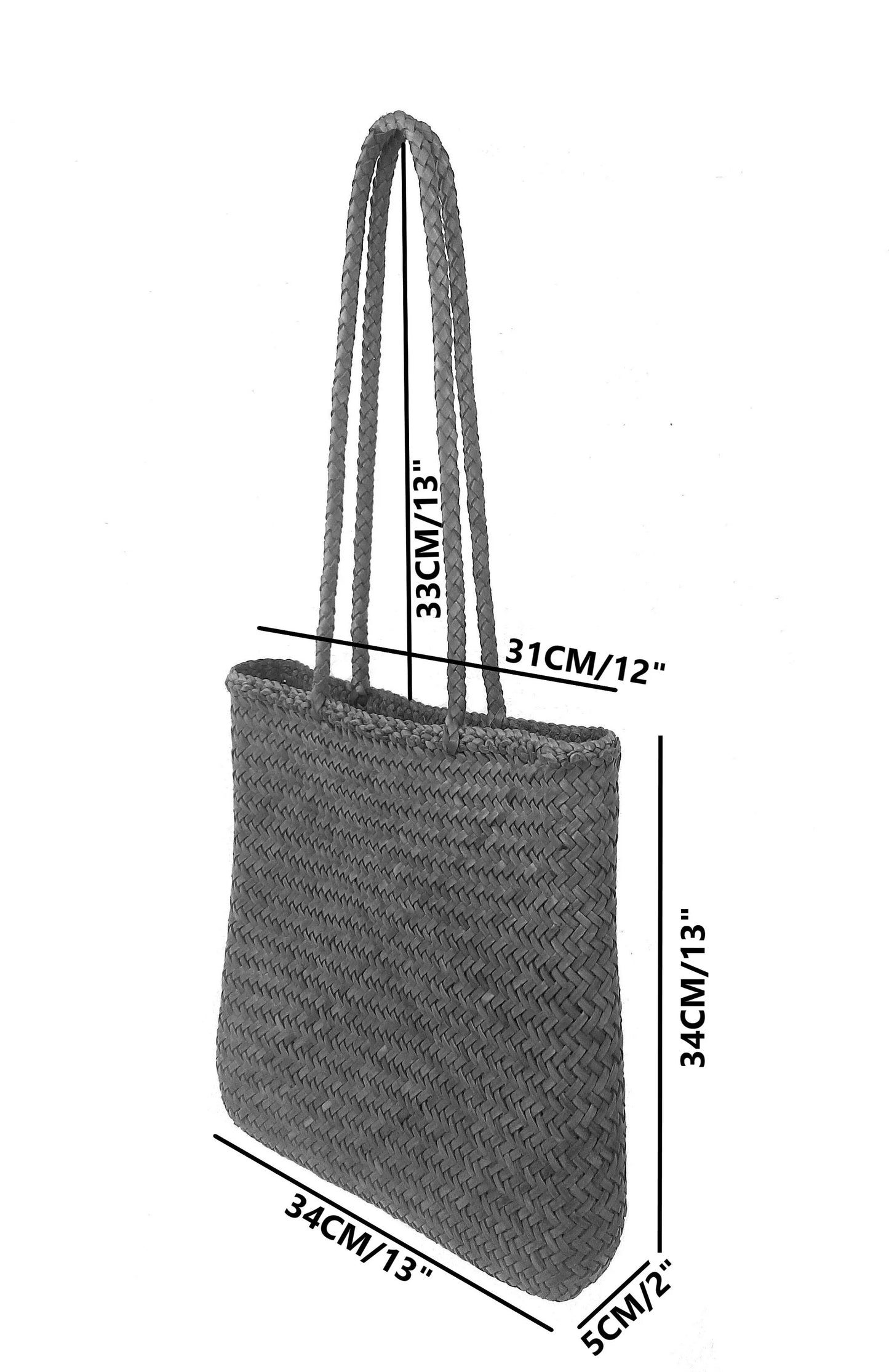 VICTORIA - HANDWOVEN GENUINE LEATHER SHOULDER BAG (MIDBROWN)